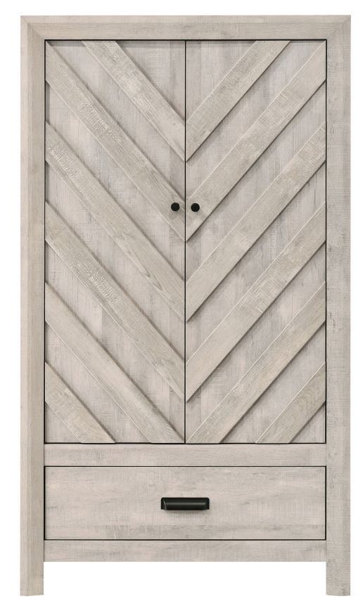Crown Mark Valor White Armoire-3