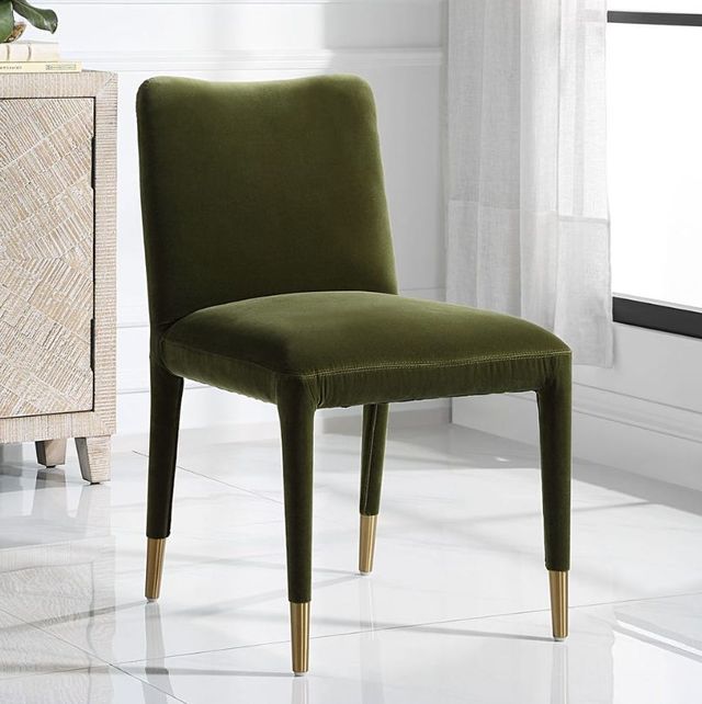 Uttermost® Conifer 2-Piece Moss Dining Chair-1