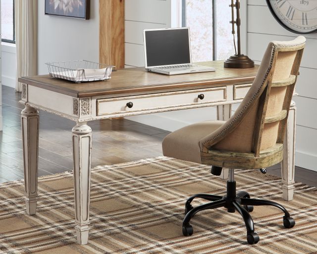 Signature Design by Ashley® Realyn Brown/White Office Desk-8