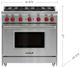 Wolf® 36" Stainless Steel Pro Style Gas Range-2