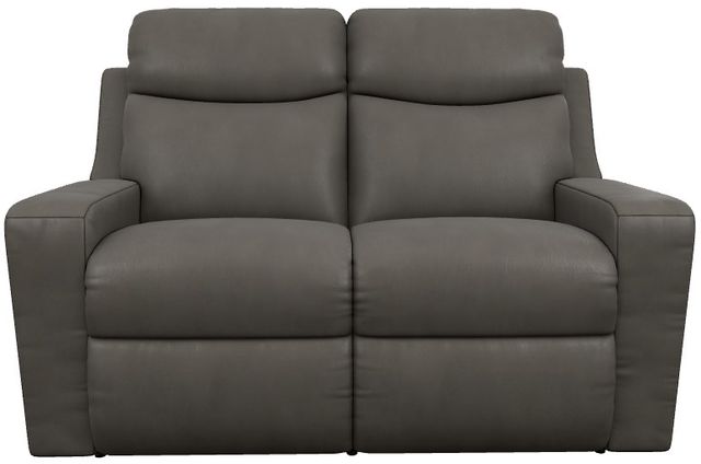 La-Z-Boy® Emmons Pewter Leather Manual Reclining Loveseat-1