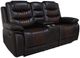 New Classic® Home Furnishings Nikko Brown Dual Manual Reclining Console Loveseat-0
