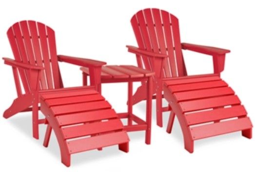 Signature Design by Ashley® Sundown Treasure 5-Piece Red Outdoor Seating Set-0