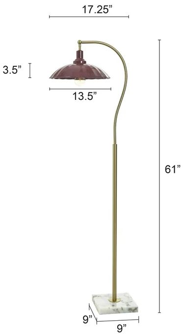 Stylecraft Tamara Day Penelope Brass with Marble Base Table Lamp-2