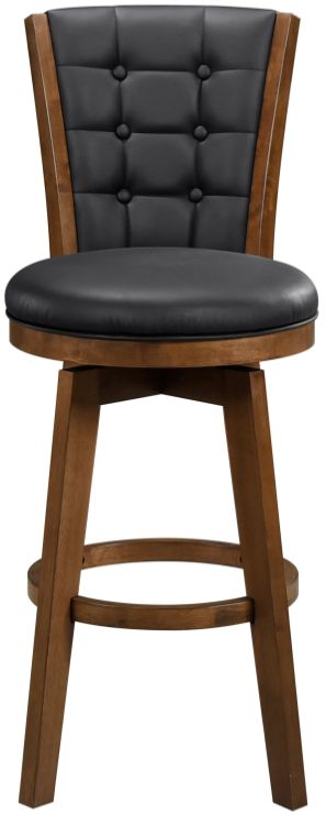 Homelegance® Medford Black/Chestnut Swivel Pub Height Chair-2