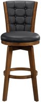 Homelegance® Medford Black/Chestnut Swivel Pub Height Chair-2