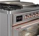 Ilve® Majestic III 36'' Stainless Steel Pro Style Dual Fuel Liquid Propane Range with Triple Glass Door and Copper Trim-5