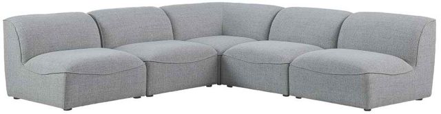 Meridian Furniture Miramar 5-Piece Grey Modular Sectional Set-0