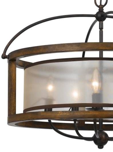 Cal® Lighting & Accessories Round 5-Light Wood Chandelier-1