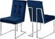 Meridian Furniture Alexis Navy Velvet Dining Chair-1