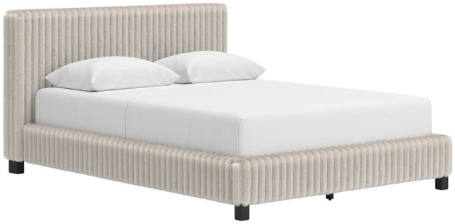 Signature Design by Ashley® Birmonton White Queen Upholstered Panel Bed-1