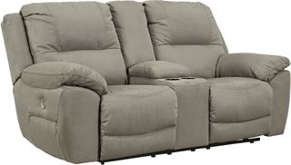 Signature Design by Ashley® Next-Gen Gaucho Putty Double Power Reclining Loveseat with Console
