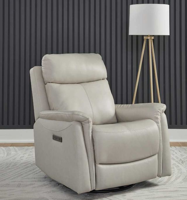 Liberty Furniture Rowland Aline Pristine Leather Power Swivel Glider Recliner-2