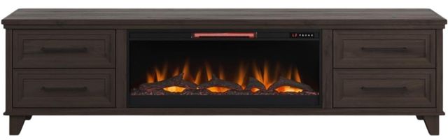 Legends Home Real Cozy Sonoma Java 95" Fireplace Console-3