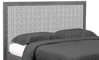 Country View Woodworking American Modern Brown Maple 1-Panel Upholstered  Queen Bed-1