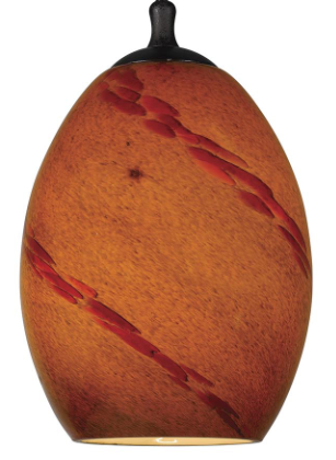 Cal® Lighting & Accessories Uni Pack Amber Swirl/Rust Pendant-1