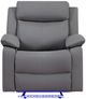Global Furniture USA U6026 Gray Glider Manual Recliner with LED-1