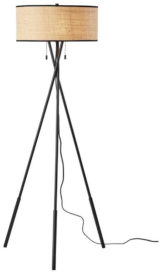 Adesso® Bushwick Black Floor Lamp-0