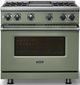 Viking® 7 Series 36" Eucalyptus Pro Style Natural Gas Range with Griddle-4