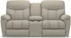La-Z-Boy® Morrison Pewter Power Reclining Loveseat with Console-0