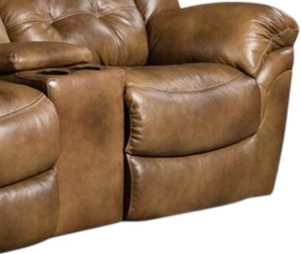 HomeStretch Cheyenne Saddle Manual Reclining Loveseat with Console-2
