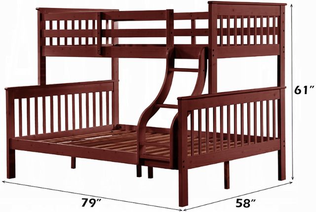 ACME Furniture Marita Cherry Bunk Bed Twin over Full-2