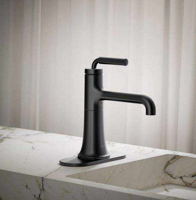KOHLER® Tone™ Matte Black 1.2 GPM Single-Handle Bathroom Sink Faucet-1