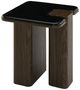 ACME Furniture Dana Natural Marble Top End Table with Dark Walnut Base-0