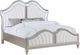 Coaster® Evangeline Ivory/Silver Oak Queen Upholstered Platform Bed-0