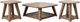 Liberty Furniture Carolina Park 3-Piece Amber Brown Octagonal Occasional Table Set-0