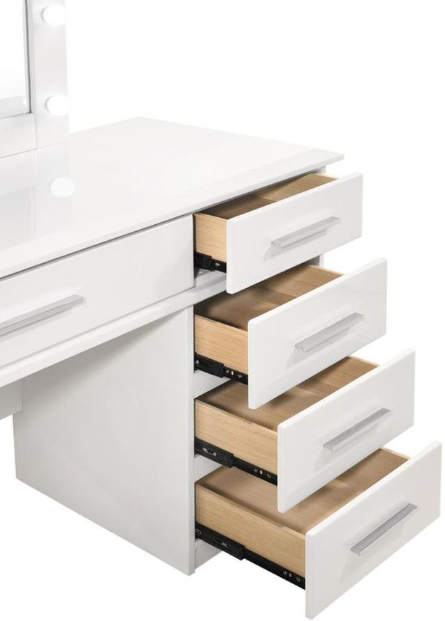 Coaster® Felicity 2-Piece Glossy White Vanity Desk Set-2