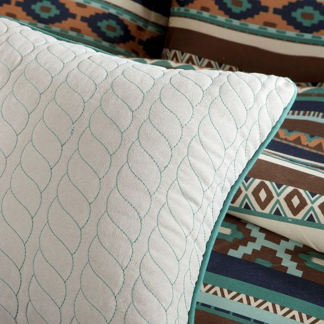 Olliix by Madison Park Malone 7 Piece Blue King Comforter Set-3
