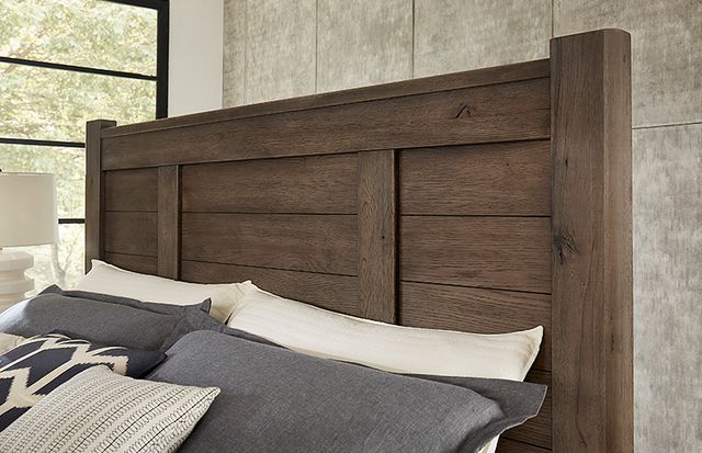LM Co Home By Vaughan-Bassett Crafted Oak by Ben & Erin Napier Aged Gray King Poster Bed-2