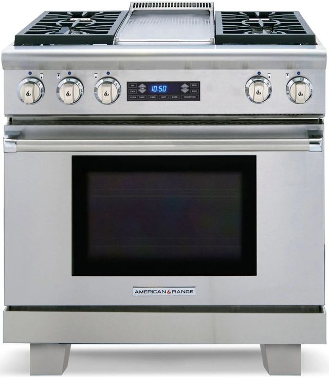 American Range Medallion Series 36" Stainless Steel Pro Style Gas Range-0