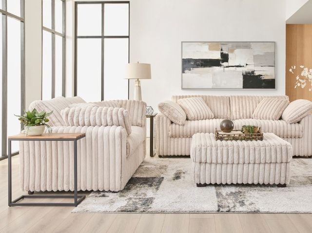 Hughes Furniture® 24550 Mondo Champagne Loveseat-1