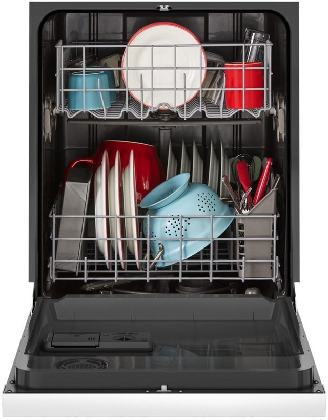 Amana® 24" White Front Control Built In Dishwasher with Midnight Interior-3