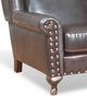 Campio Furniture Legacy Leather Queen Ann Dark Brown Chair-1