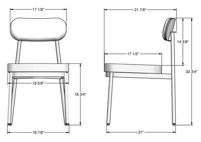 Amisco Customizable Orly Dining Side Chair-2