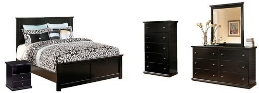 Signature Design by Ashley® Maribel 5-Piece Black King Panel Bed Set-0