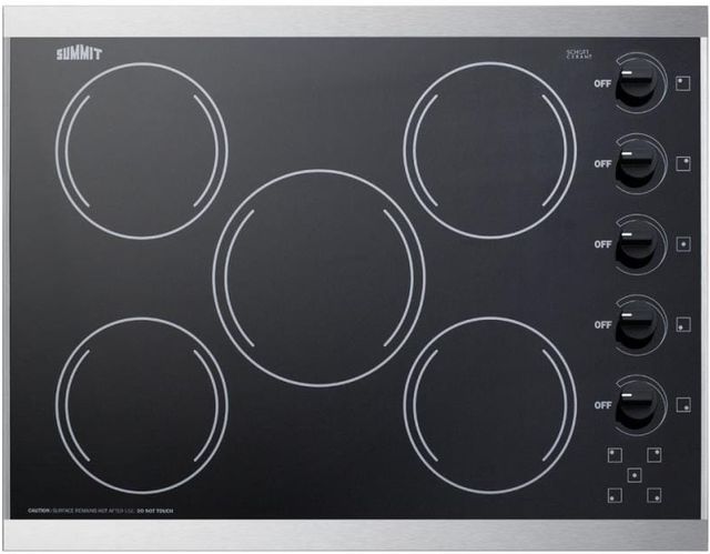 Summit® 27" Black Electric Cooktop-0