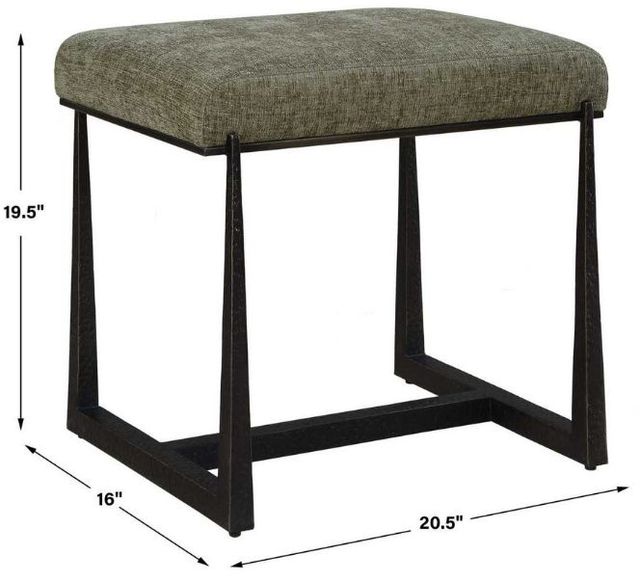 Uttermost® Midas Antique Bronze/Moss Small Bench-4