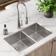 Elkay Crosstown® Polished Satin 31-1/2" x 18-1/2" x 9" Equal Double Bowl Undermount Sink-2