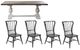 Liberty Furniture River Place 5-Piece Riverstone White/Tobacco Dining Trestle Table Set-0