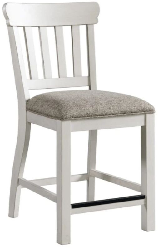 Intercon Drake French Oak/Rustic Gray Slat Counter Stool-0