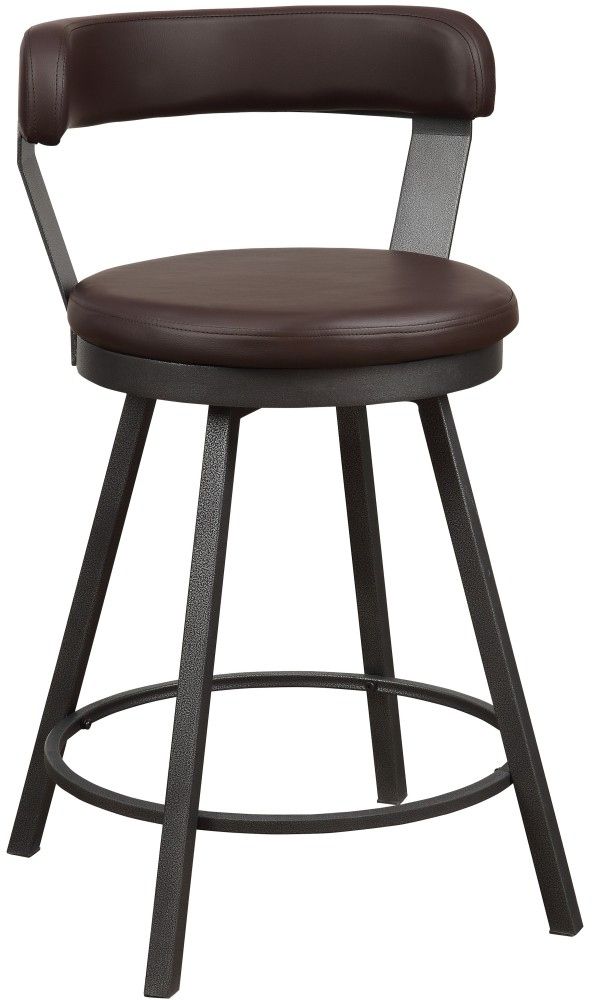 Mazin Furniture Appert Brown/Dark Gray Counter Swivel Chair-0