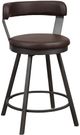 Mazin Furniture Appert Brown/Dark Gray Counter Swivel Chair-0