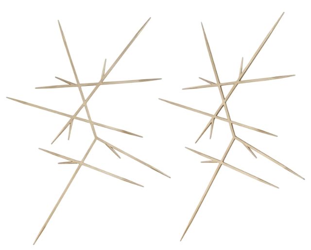 Uttermost® Fireworks 2-Piece Silver Leaf Wall Decor Set-0