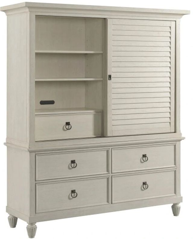 American Drew® Grand Bay Complete White Media Wardrobe-2