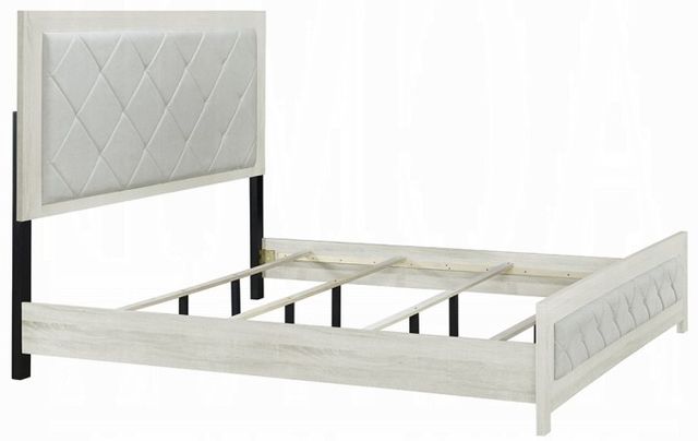 ACME Furniture Jehoram Beige Eastern King Upholstered Panel Bed-0