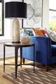 Hammary® Olmsted Rustic Oak Round End Table with Black Base-1